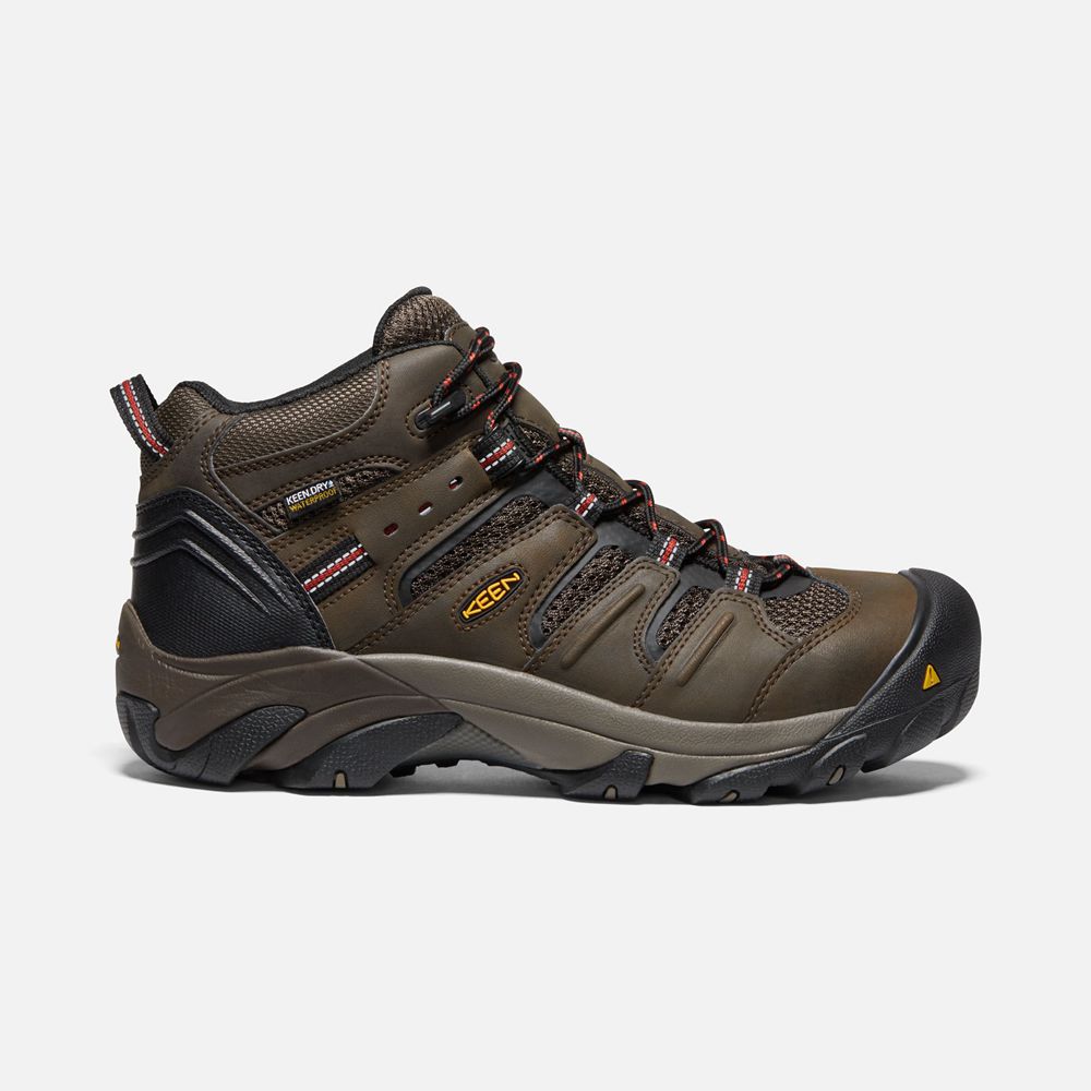 Botte de Travail Keen Homme Marron | Lansing Mid Waterproof (Steel Toe) | FGMES-6247